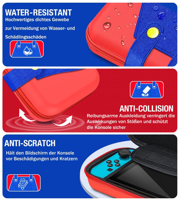 Etui kompatibelt med Nintendo Switch/Switch OLED-model, bærbar