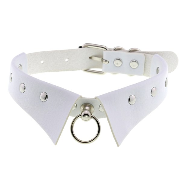 Læder Choker Punk Krave Dame Nitter Besatte Chokers A7
