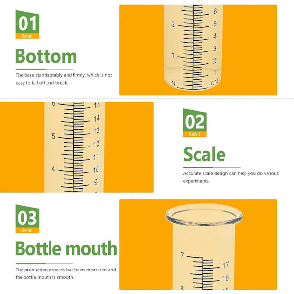 2 Pcs Professional Rain Gauges Practical Glass Rain Measuring Cylinder