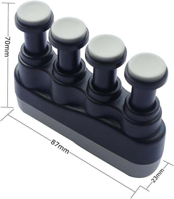 1 sort bærbar fingertræner, guitar, baspiano eller