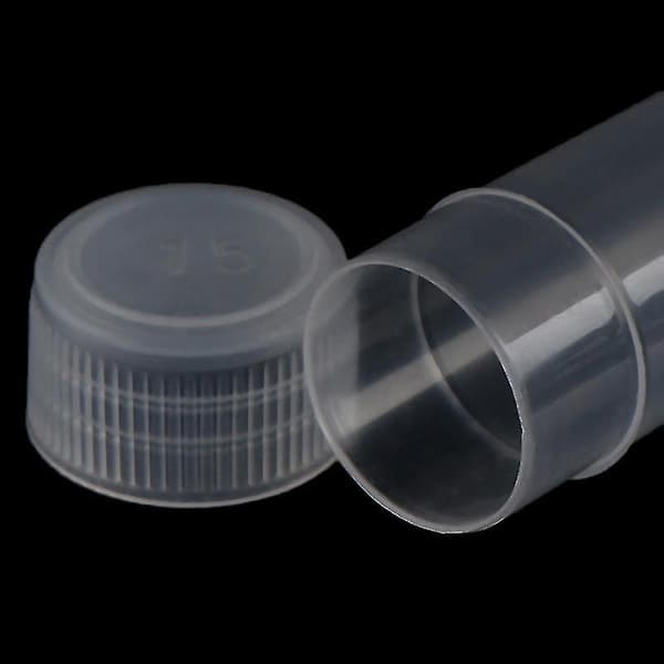100 stk. 5 ml plastikreagensglas hætteflasker til skolekemi tilbehør Hfmqv