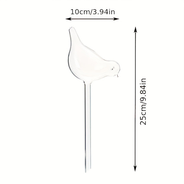10 Sæt Selvvandede Glas, Transparent Fugleformet Globeplante