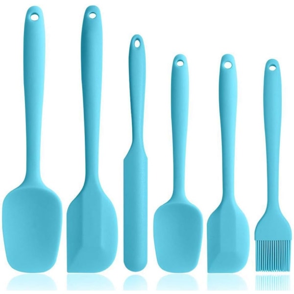 Silikonespatelsæt - Rosa 6 dele non-stick gummispatel wi