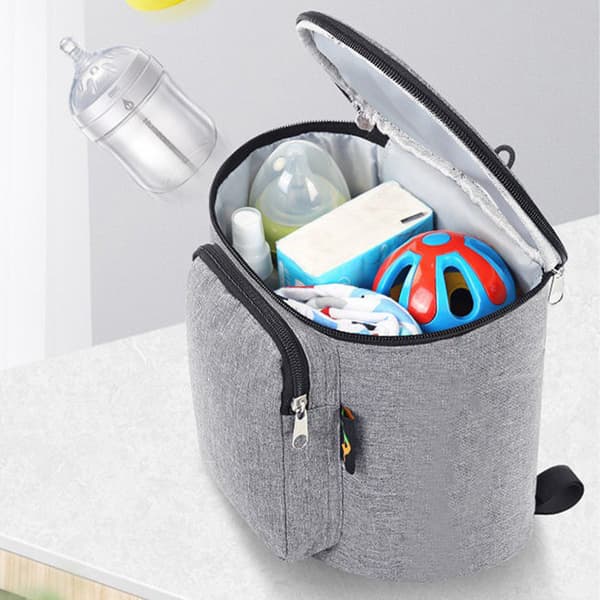 Barnevognskurv med stor kapacitet Bb baby taske, Grey