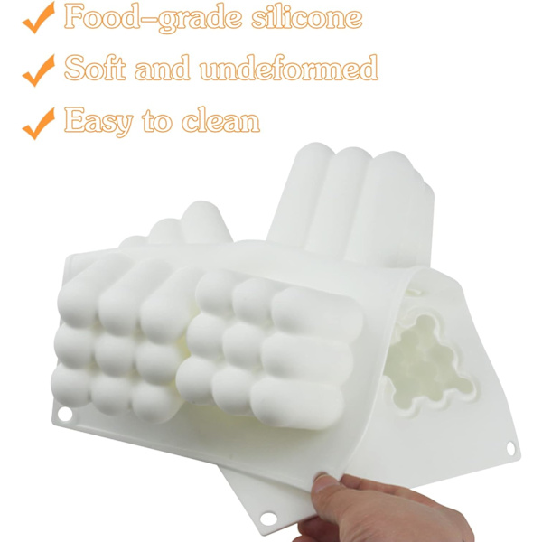 Former for lysproduksjon, 6 Cavity Bubble Candle 28cm*16.6cm*6cm