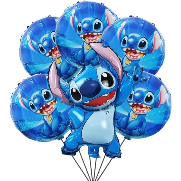6 stk. Lilo og Stitch Ballonger, Lilo og Stitch Festdekorasjon