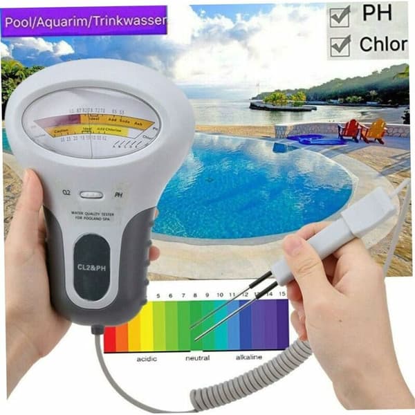 Digital klortester til swimmingpool, vandkvalitetsanalyse (uden batteri), miljømålingsinstrument - Digital pH-måler PH-METER