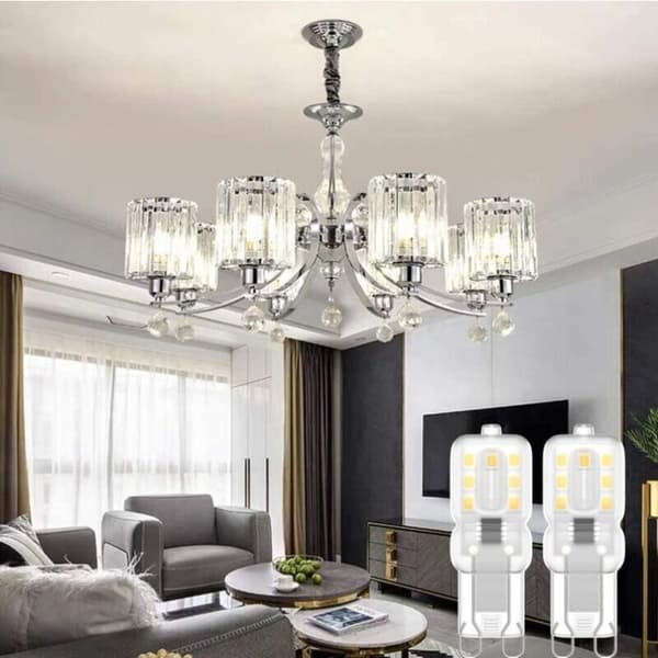 10-pack G9 LED-lampor, varmt vitt ljus 4500K, matt yta, lämplig för vardagsrum, sovrum, kök
