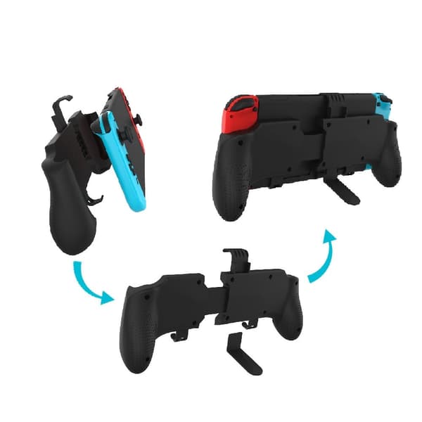 Nintendo Switch/Switch Lite 2-i-1 Infällbart Skyddsfodral med Ställ Svart