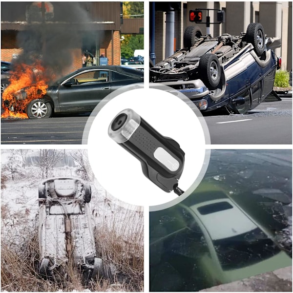 Fönsterkrossare, 2-i-1 fönsterbrytare med bälteskärare och räddningshammare för bussar, ny bilfönsterfordons nödhammare