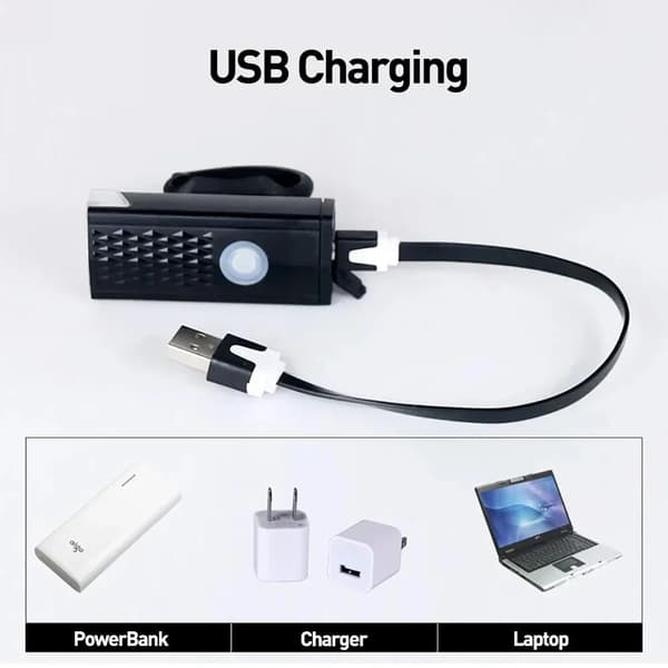 Sykkellys USB LED Oppladbar
