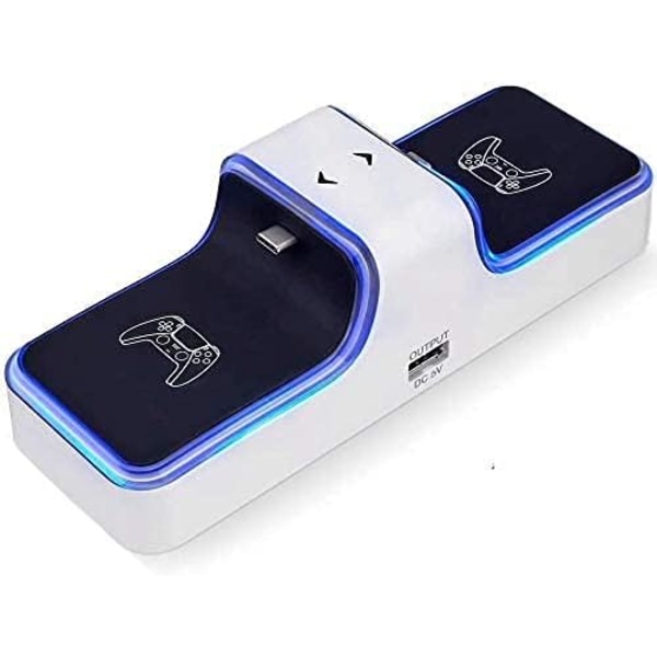 PS5-controlleroplader - LED-indikator for fuld opladning