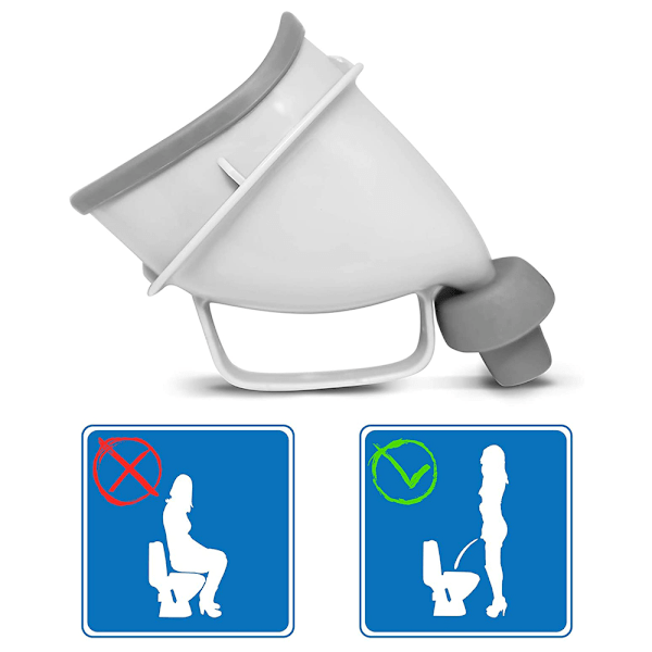 Unisex pottkiss-tratt Återanvändbar nödurinal för vuxna Bärbar Toalett för kvinnor för män för bil, Camping, Resa, Utomhusaktiviteter, Fotvandring