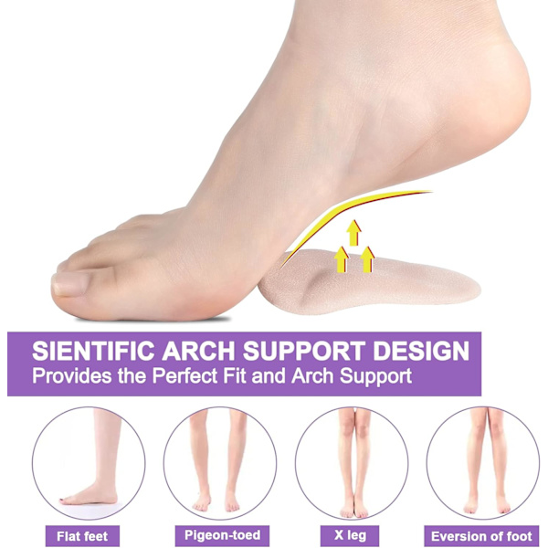 6 par ortopediska båg-innersulor, bågstödssula