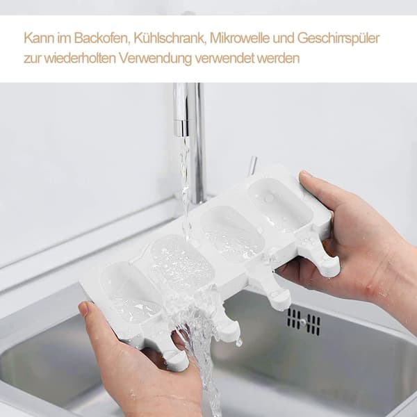 Glasforme, 4-rumsforme af silikoneglas, ovale glas med 50 træpinde