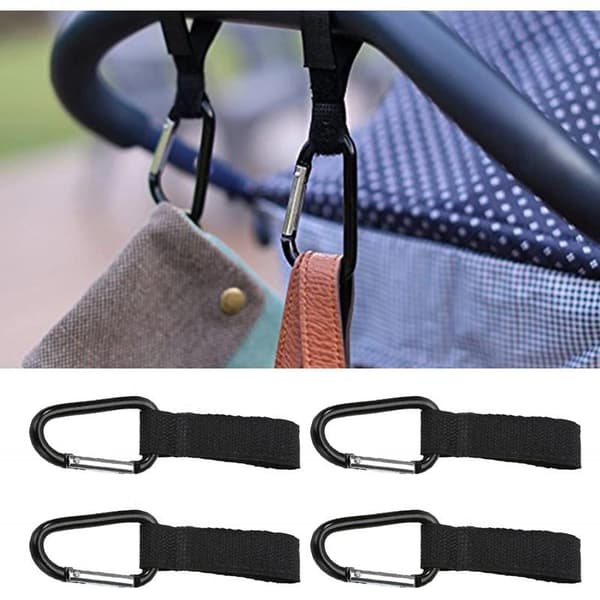 4-PACK Lastenvaunukoukut Karabiner -
