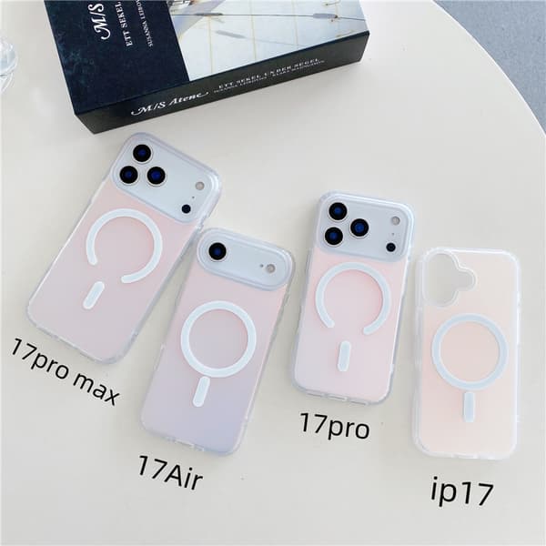 For iPhone 17/iPhone 17 Pro/iPhone 17 Promax telefondeksler, Laser Gradient magnetiske telefondeksler iPhone 17