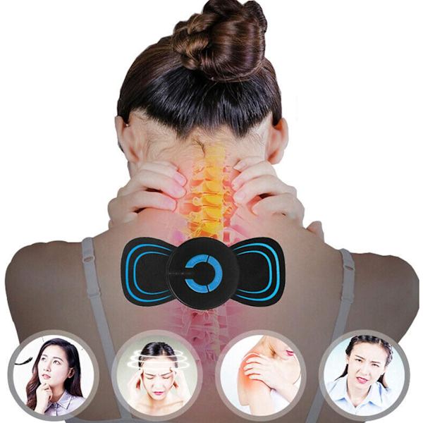 Mini elektrisk stimulator til nakke- og rygmassage