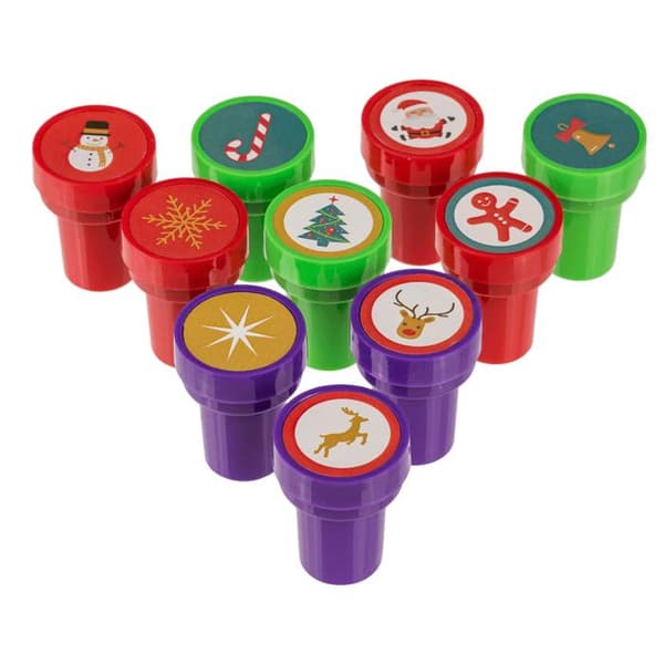 10-dele - Mini Stempelsæt Jul - Tegn & Mal - Julemotiver