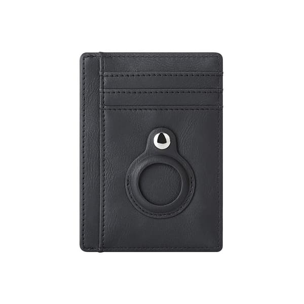 Kortholder med RFID signalblokering og Airtag-holder Sort