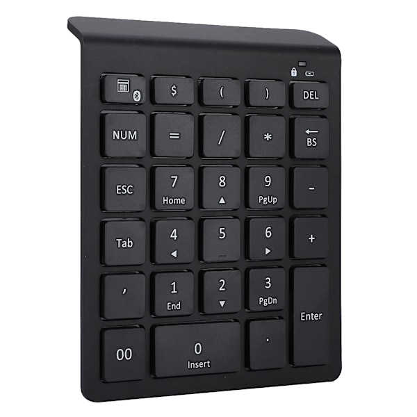 Svart 28-tasters Mini Numpad Trådløs BT3.0 Numerisk Tastatur