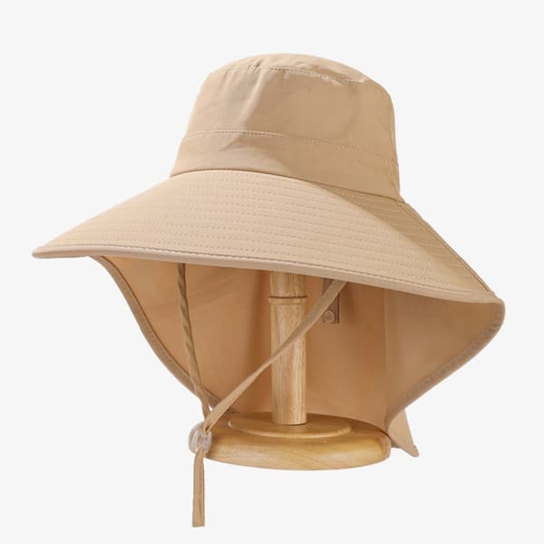 Dame Solhatt Sjal Visir Cap Khaki