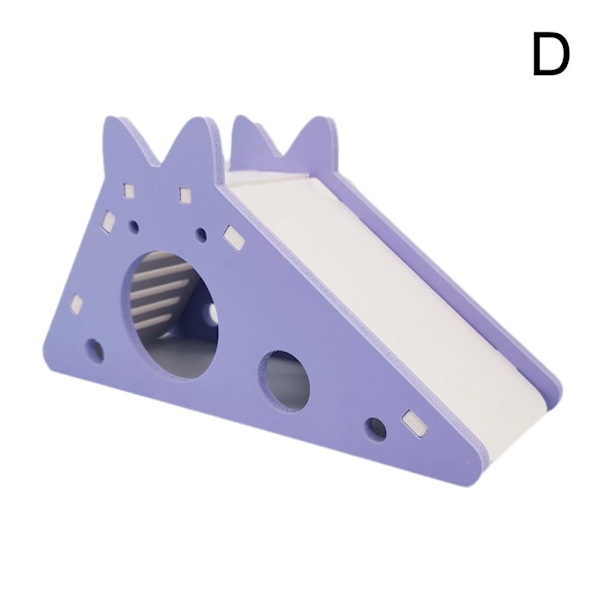 Pet House Villa Bur Stege Hamsterin liukumäki lelu, DIY Gerbiili Mökki Vi purple One-size