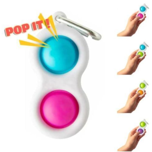 Pop It Sormilelu CE-hyväksytty Sensory Simpl Dimpl - Avaimenperä