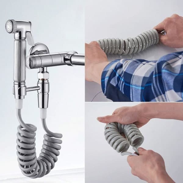Plast med PVC fjäder flexibel duschslang för vattenrör Toalett Bidé Spray