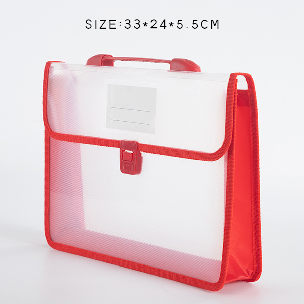A4 plastmapp, genomskinlig polypropenmapp Do red