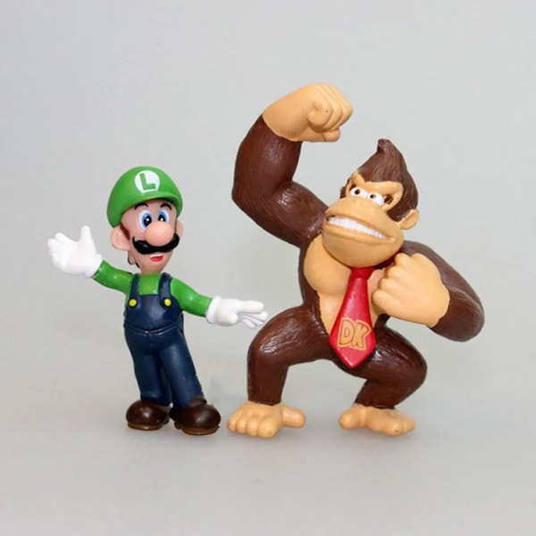 Super Mario Bros Action Figur Leker Dukker Modellsett
