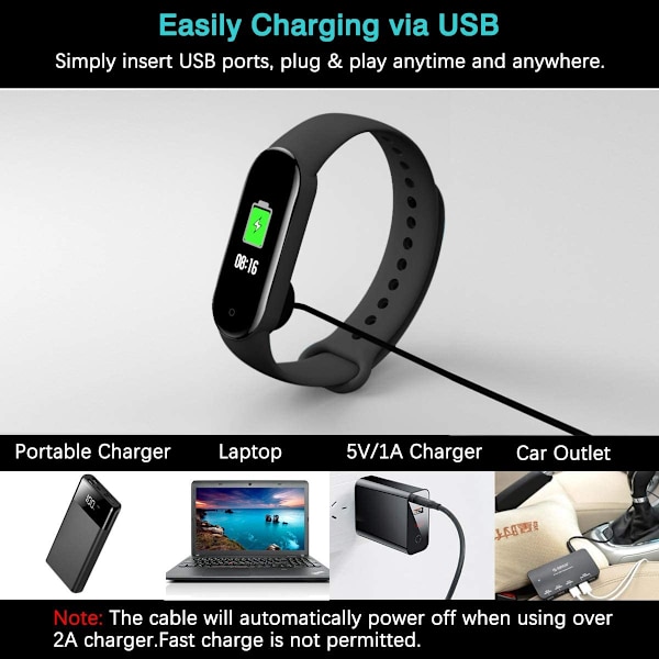 Magnetisk USB-oplader til Xiaomi Mi Band 5