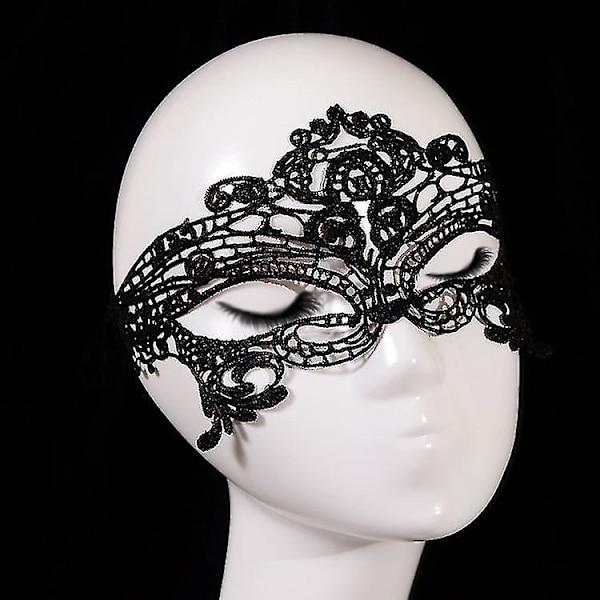 Musta naamiaisnaamio silmä seksikäs pitsipallojuhlat naamiaiset karnevaaliin halloween puolikas kasvot hienot mekot Pukurekvisiitta Tee-se-itse-sisustus Style05 Ball Mask