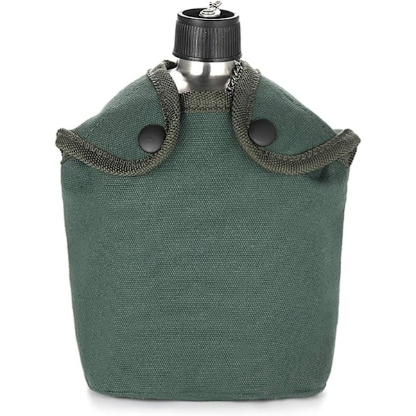 Militär Vattenflaska Kit 2st 1000ml 600ml Rostfritt Stål Militär