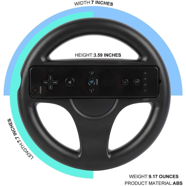 Ratt för Wii-kontroll, 2 st Racing Wheel