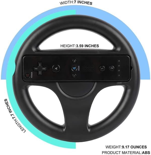 Ratti Wii-ohjaimelle, 2 kpl Racing Wheel
