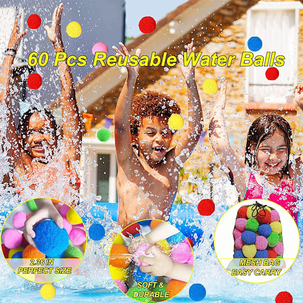 5 cm barns simbassäng strand vattenballong vattenkamp vatten bomull boll leksak 60pcs ball