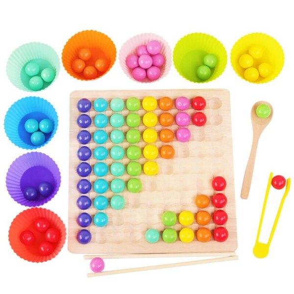 Trä Go Spelset med Prickar Shuttle Pärlor Brädspel Leksak för