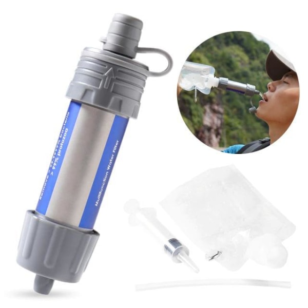 Bärbart vattenfilter med sugrör - 5000L - 0,01 mikron