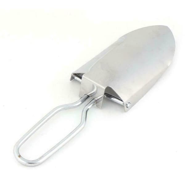 Mini Stål Sammenklappelig Foldbar Spade Camping Spade Værktøj M Have (sølv)(1 stk)