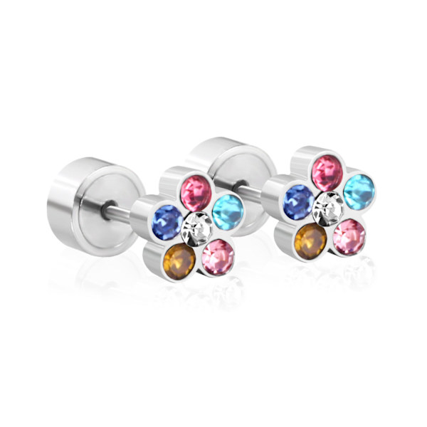 Øreringe MP Medical Plast Daisy Diamond Mix