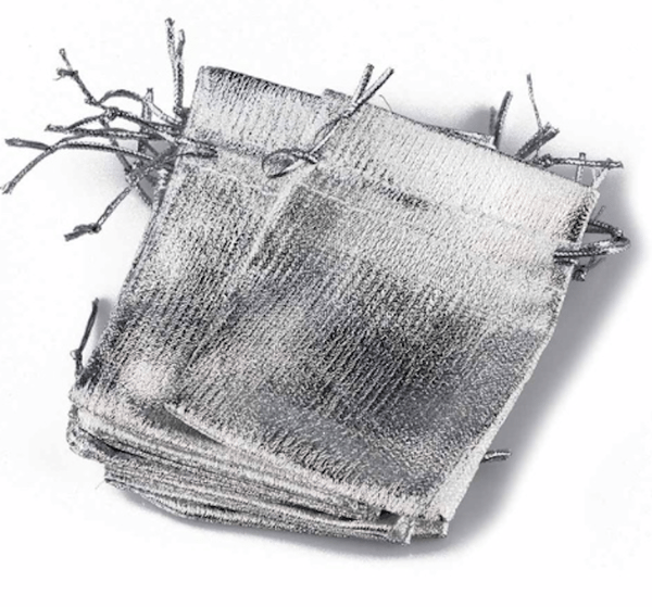 50-pack Silver Presentpåsar - Fest, Dop, Bröllop, Babyshower