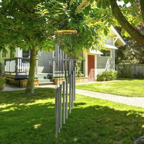 Wind Chime with 12 Tubes - Decorative Outdoor Wind Chime for Garden with Soothing Chimes