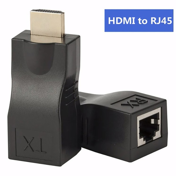 HDMI-förlängare RJ45 4K 3D HDMI 1.4 30M förlängare till RJ45 över Cat black