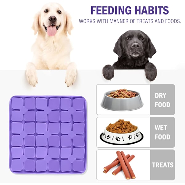 Hundesnusematte, Silikonmatte de Leche Chien, Hundeslikkematte