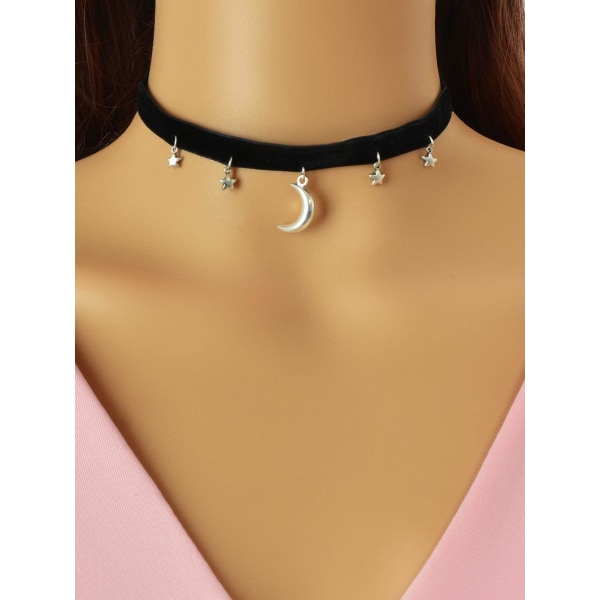 Choker 1 måne 4 stjärnor HALSBAND