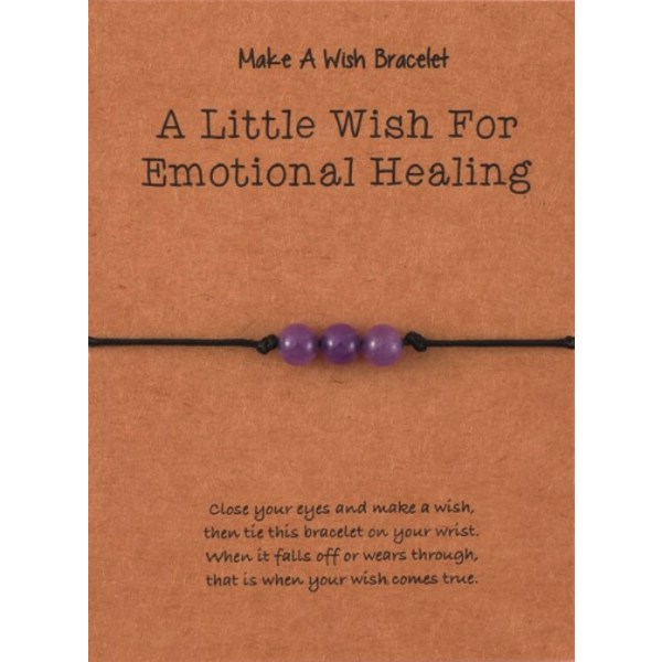 Lila Healing armband Kärlek vänskapsarmband Make a Wish