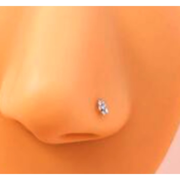 2 st diamant Näsring piercing HOT näsa DESIGN guld