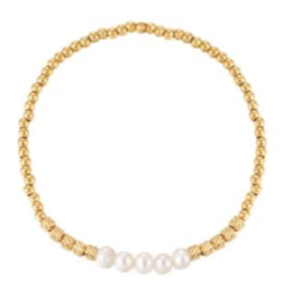 gold & white pearls ARMBAND HANDMADE NYHET