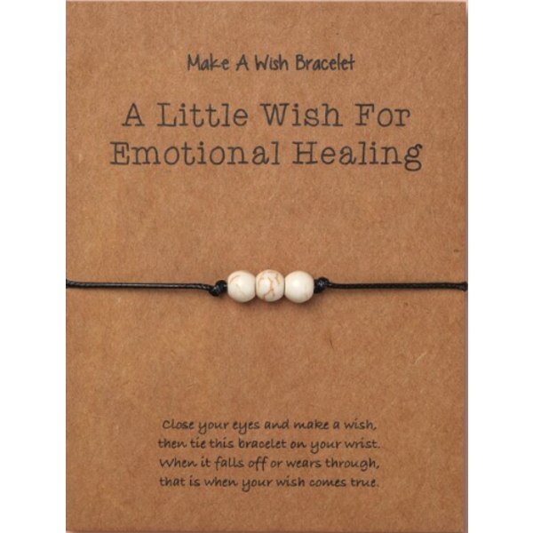 Vit Healing armband Kärlek vänskapsarmband Make a Wish
